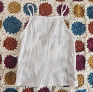 White cropped tank top